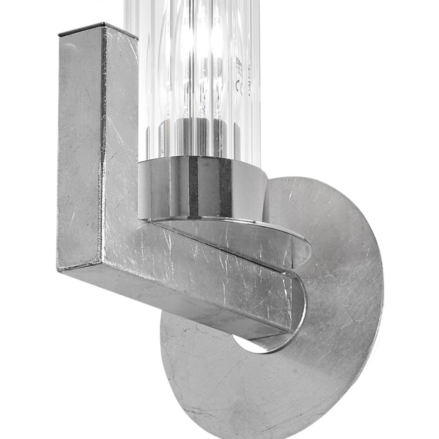 Kolarz 6009.60150 - Seinävalaisin RAGGIO 1xE14 / 25W / 230V hopea