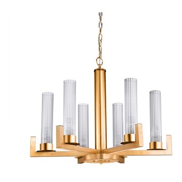 Kolarz 6009.80630 - Kattokruunu ketjussa RAGGIO 6xE14 / 25W / 230V 24K kulta