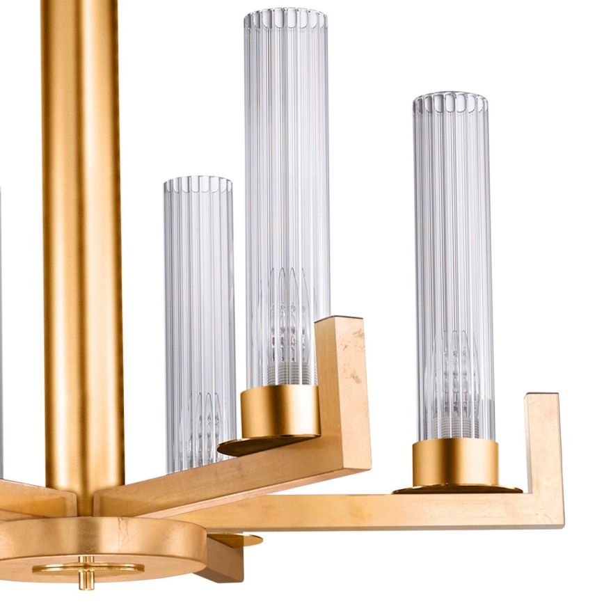 Kolarz 6009.80630 - Kattokruunu ketjussa RAGGIO 6xE14 / 25W / 230V 24K kulta