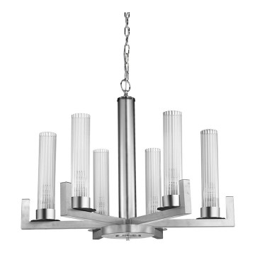 Kolarz 6009.80650 - Kattokruunu narussaRAGGIO 6xE14 / 25W / 230V hopea