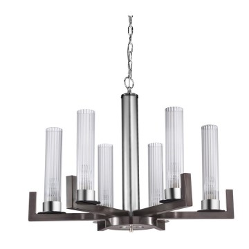 Kolarz 6009.80660 - Kattokruunu ketjulla RAGGIO 6xE14 / 25W / 230V mattakromi