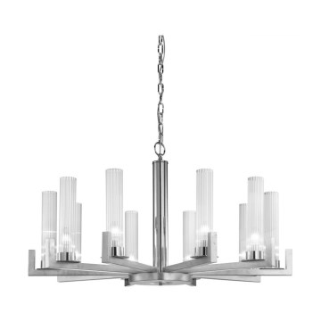 Kolarz 6009.81050 - Kattokruunu ketjussa RAGGIO 10xE14 / 25W / 230V hopea