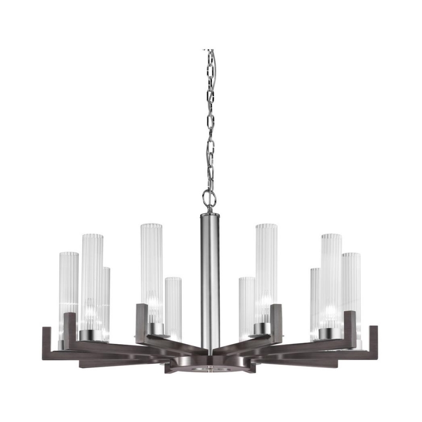 Kolarz 6009.81060 - Rippuvalaisin ketjulla RAGGIO 10xE14/25W/230V mattakromi