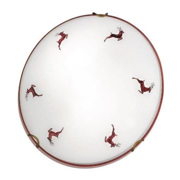 Kolarz 731.11.4.103-Kattovalo NONNA 1xE27/60W/230V pr.30cm Peura punainen