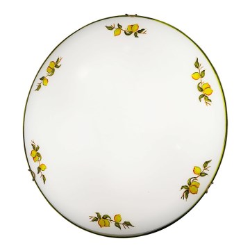 Kolarz 731.11.4.116 - Kattovalo NONNA 1xE27/60W/230V halkaisija 30 cm sitruunat