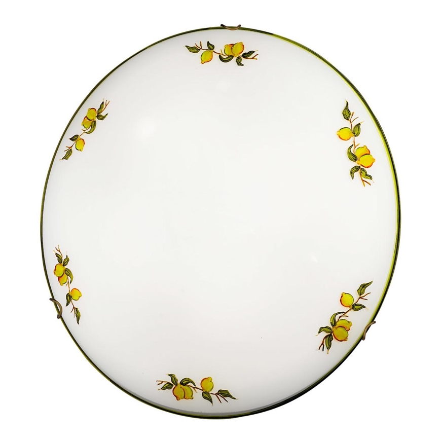 Kolarz 731.11.4.116 - Kattovalo NONNA 1xE27/60W/230V halkaisija 30 cm sitruunat