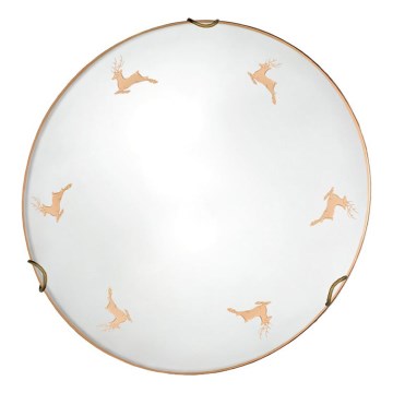 Kolarz 731.11.4.150 - Seinävalaisin NONNA 1xE27/60W/230V, halkaisija 30 cm, peuranmuotoinen, rose gold