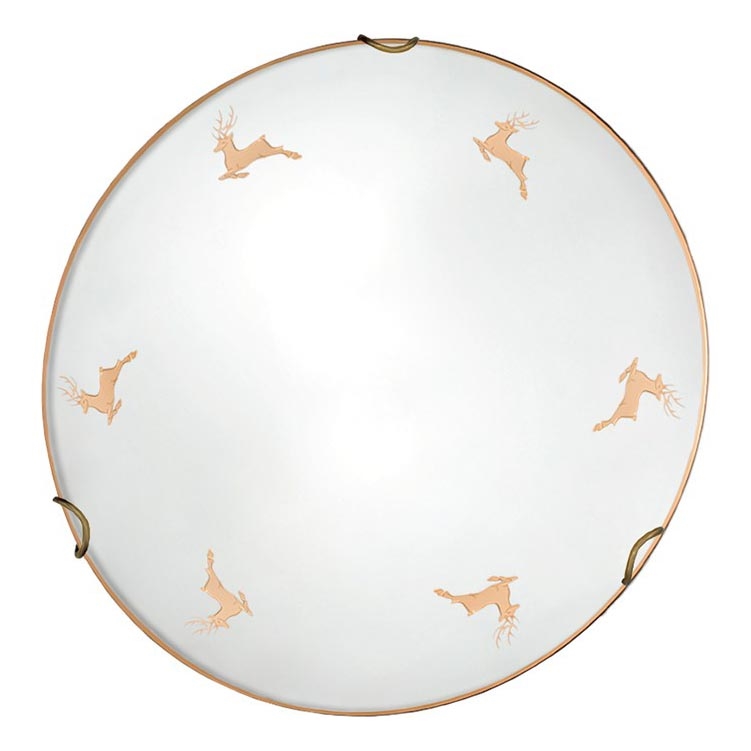 Kolarz 731.11.4.150 - Seinävalaisin NONNA 1xE27/60W/230V, halkaisija 30 cm, peuranmuotoinen, rose gold