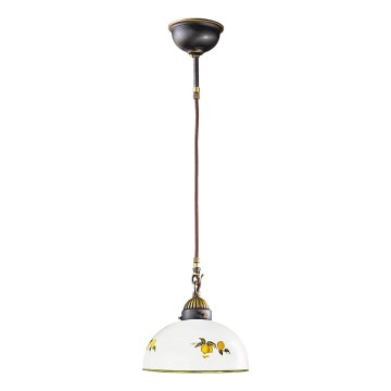 Kolarz 731.30.129 - Kattokruunu johdossa NONNA 1xE27/75W/230V halkaisija 30 cm sitruunat