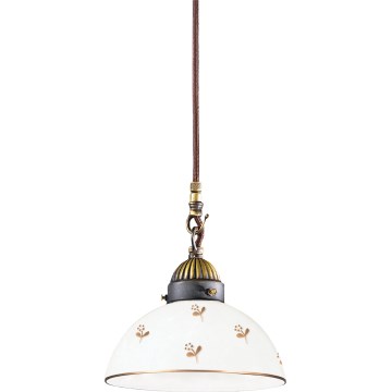 Kolarz 731.30.170 - NONNA-riippuvalaisin kaapelilla, 1xE27/75W/230V, halkaisija 20 cm, kukkakuvio, ruusukulta