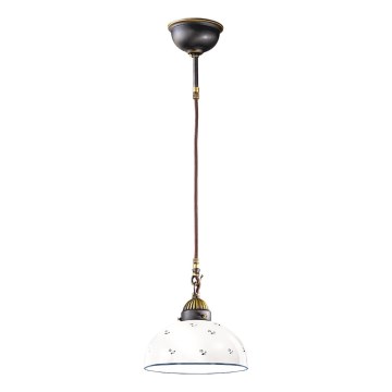 Kolarz 731.30.24 - Kattokruunu johdossa NONNA 1xE27/75W/230V halkaisija 30 cm sininen