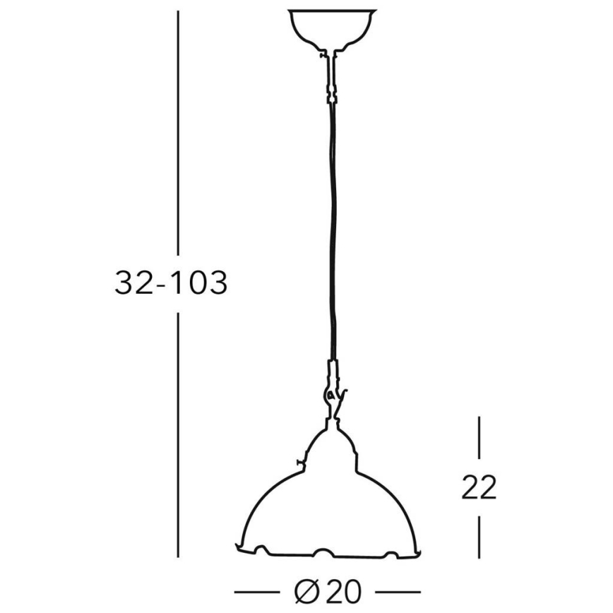 Kolarz 731.30.53 - Kattokruunu narulla NONNA 1xE27/75W/230V
