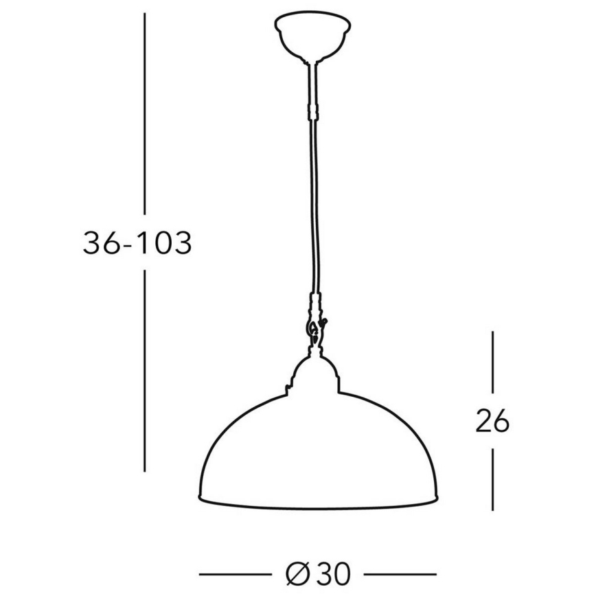 Kolarz 731.30.54 - Kattokruunu narulla NONNA 1xE27/75W/230V