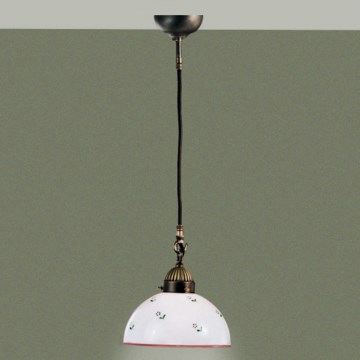 Kolarz 731.30.69 - Kattokruunu johdossa NONNA 1xE27/75W/230V halkaisija 20 cm punainen