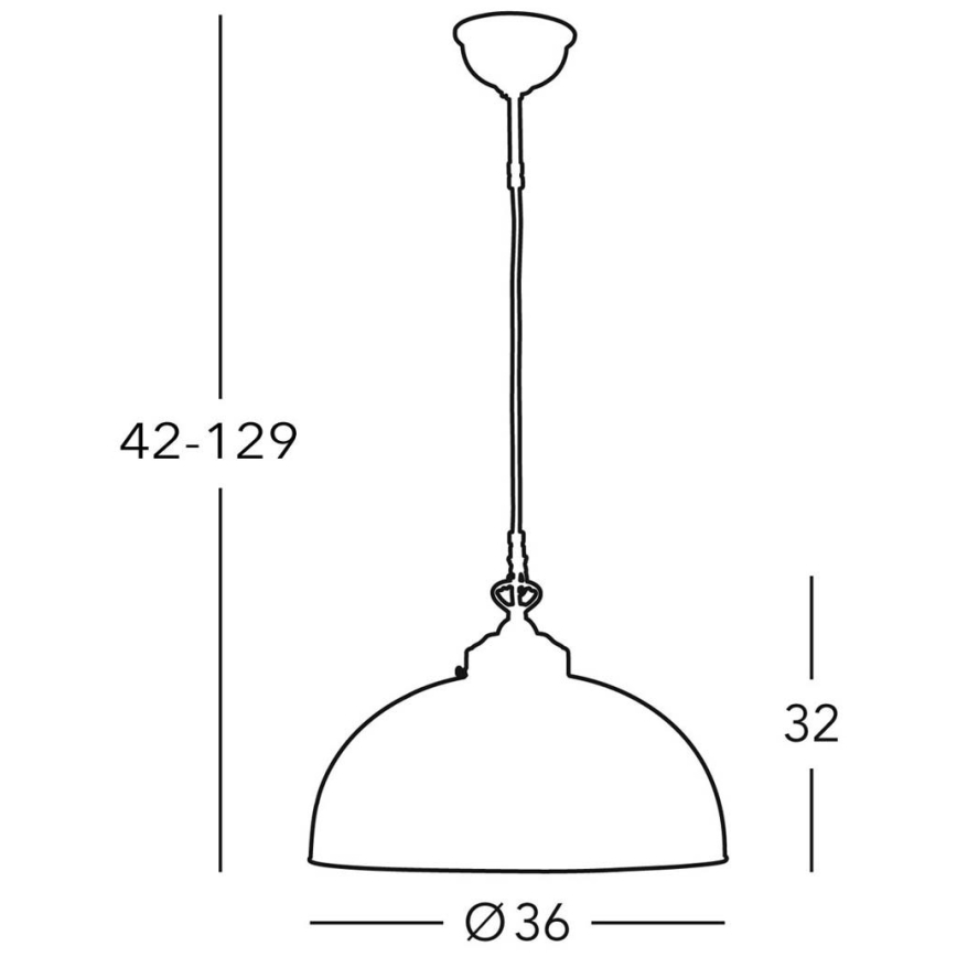 Kolarz 731.32.55 - Kattokruunu narulla NONNA 1xE27/75W/230V
