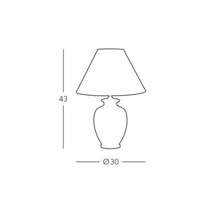 Kolarz 731.70W.100 - Pöytälamppu NONNA 1xE27/100W/230V valkoinen