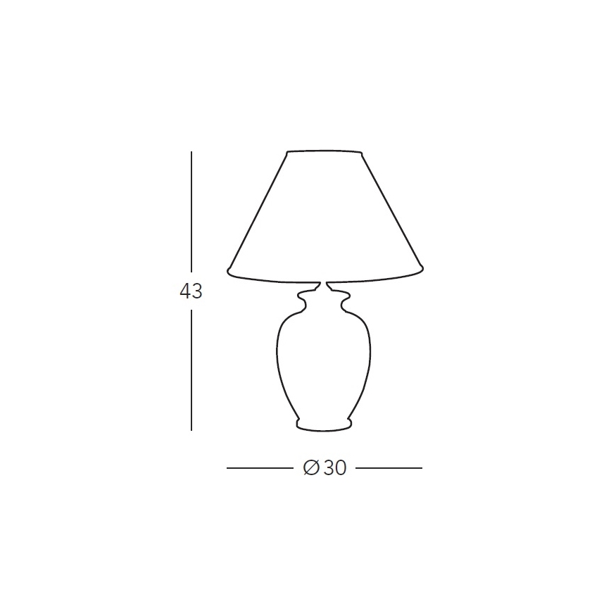 Kolarz 731.70W.100 - Pöytälamppu NONNA 1xE27/100W/230V valkoinen