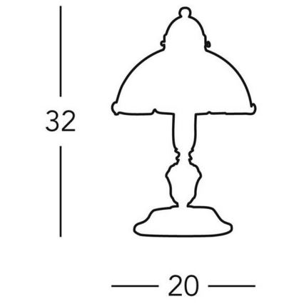 Kolarz 731.73.53 - Pöytävalaisin NONNA 1xE14/60W/230V