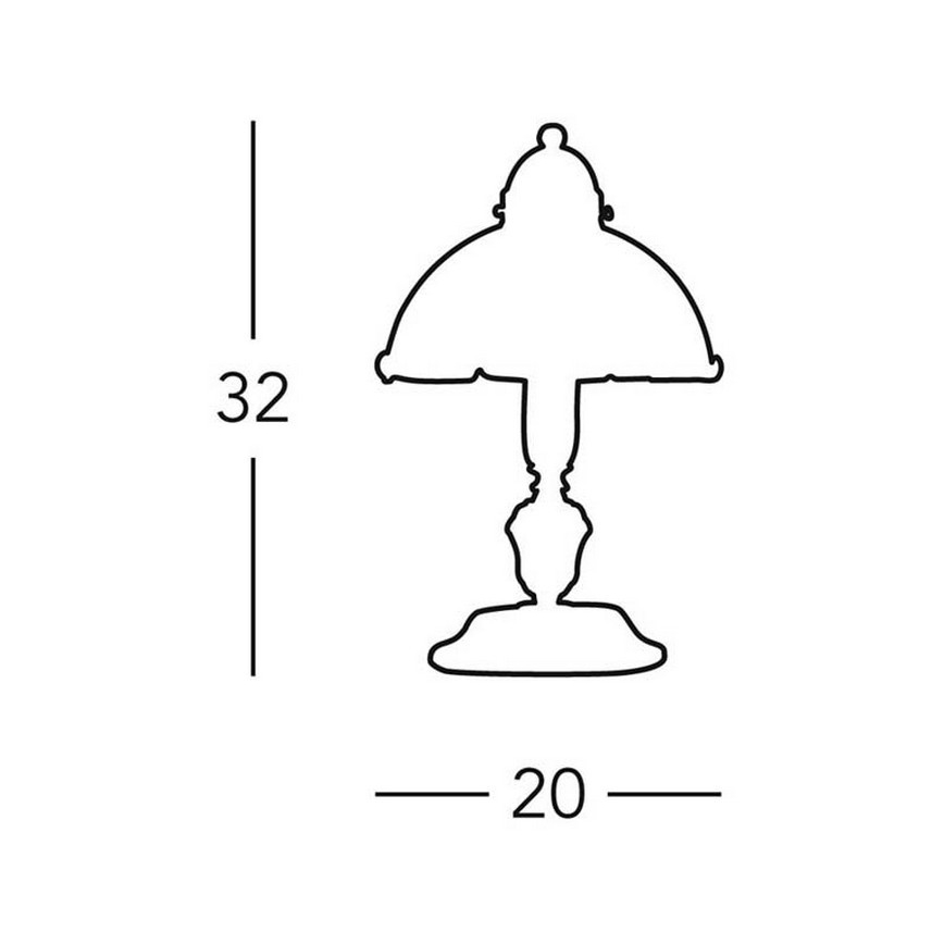 Kolarz 731.73.53 - Pöytävalaisin NONNA 1xE14/60W/230V