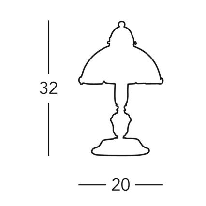 Kolarz 731.73.70 - Pöytävalaisin NONNA 1xE14/60W/230V