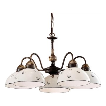 Kolarz 731.85.16 - Kattokruunu ketjussa NONNA 5xE27/75W/230V sininen
