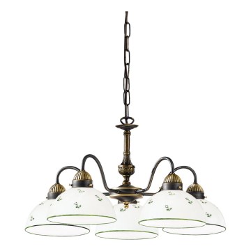 Kolarz 731.85.20 - Kattokruunu ketjussa NONNA 5xE27/75W/230V vihreä