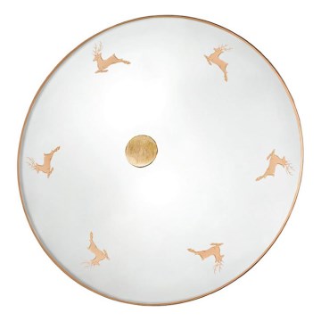 Kolarz 731.U12.4.150 - Seinävalaisin NONNA 2xE14/60W/230V, halkaisija 32 cm, peuranvärinen ruusukulta