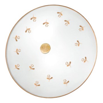 Kolarz 731.U12.4.160 - NONNA-seinävalaisin 2xE14/60W/230V, Ø 32 cm, kukkakuosi, ruusukulta