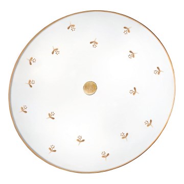 Kolarz 731.U13.4.160 - Seinävalaisin NONNA 3xE27/60W/230V, halkaisija 42 cm, kukkakuvio, ruusukulta