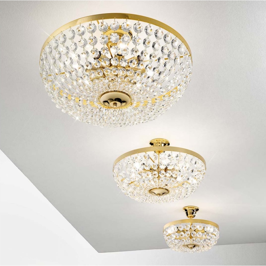 Kolarz 960.18K.3 - Kristallikattokruunu tangossa VALERIE 8xE14/40W/230V 24K kulta
