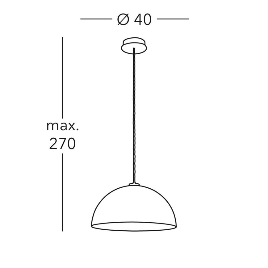Kolarz A1339.31.Wm.VinAg/40 - Kattokruunu johdossa CULT 1xE27/100W/230V halkaisija 40 cm hopea