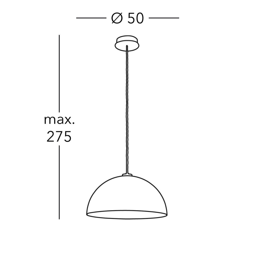 Kolarz A1339.31.Wm.VinAg/50 - Kattokruunu johdossa CULT 1xE27/100W/230V halkaisija 50 cm hopea