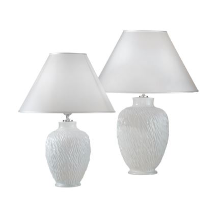 Kolarz A1340.70 - Pöytävalaisin CHIARA 1xE27/100W/230V valkoinen halkaisija 30 cm