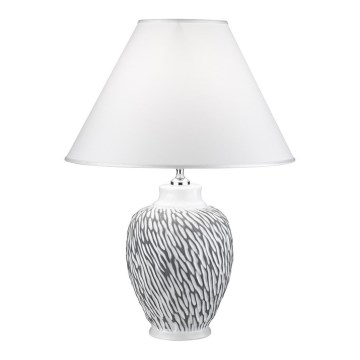 Kolarz A1340.71.Gr - Pöytävalaisin CHIARA 1xE27/100W/230V valkoinen/harmaa halkaisija 40 cm