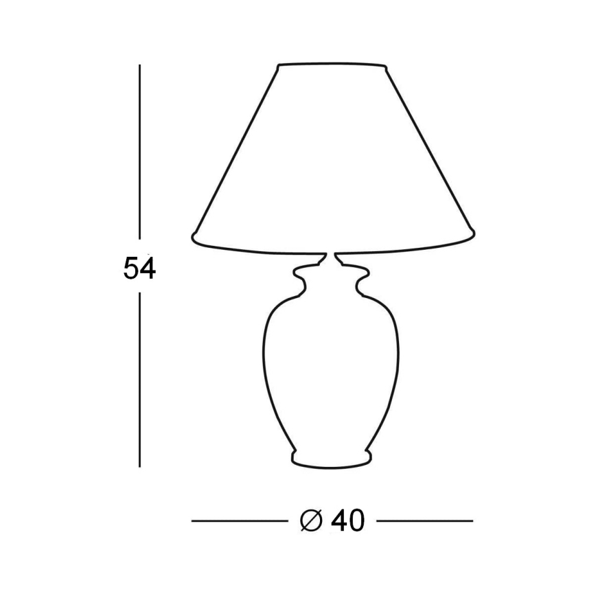 Kolarz A1340.71 - Pöytävalaisin CHIARA 1xE27/100W/230V valkoinen halkaisija 40 cm