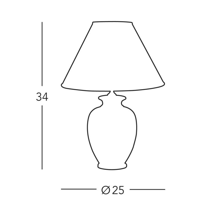 Kolarz A1354.71S - Pöytävalaisin GIARDINO 1xE27/60W/230V d 25 cm