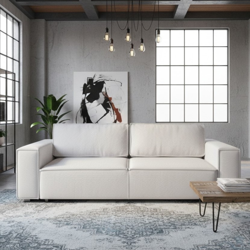 Kolmipaikkainen vuodesohva säilytystilalla RONDA beige