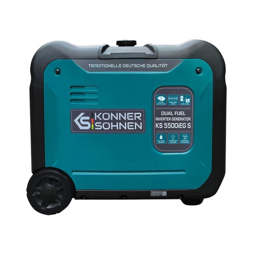 Könner & Söhnen 13046 - Kaasun ja bensiinin invertteri sähkögeneraattori KS 5500iEG S 5500W