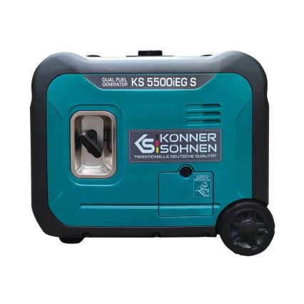 Könner & Söhnen 13046 - Kaasun ja bensiinin invertteri sähkögeneraattori KS 5500iEG S 5500W