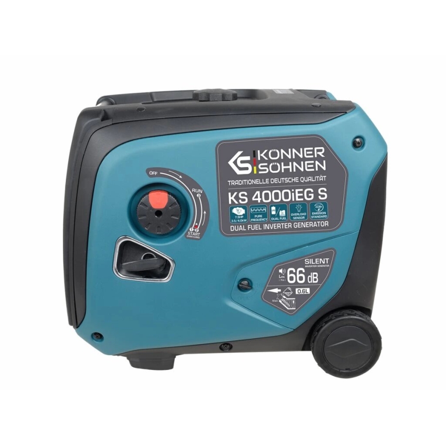 Könner & Söhnen 5106 - Kaasun ja bensiinin invertteri sähkögeneraattori KS 4000iEG S 4000W