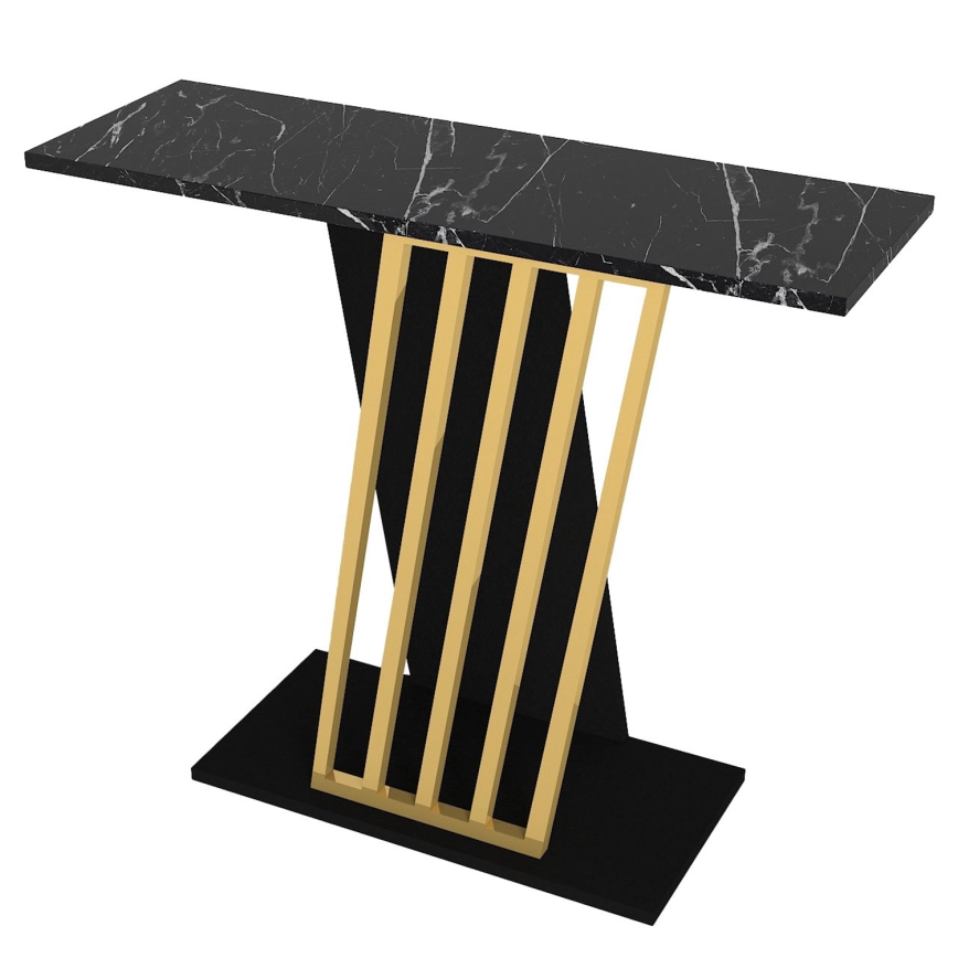 Konsolipöytä GRAVITY 76,8x90 cm musta/kulta
