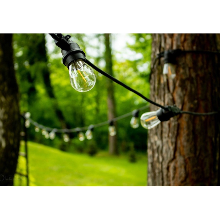 Koristeellinen ketju ulkokäyttöön MIMOSA 20xE27/1,3W/230V IP44 10m