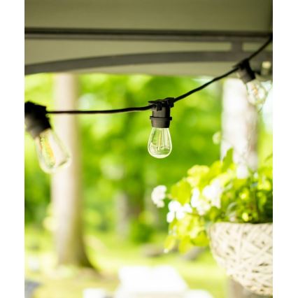 Koristeellinen ketju ulkokäyttöön MIMOSA 20xE27/1,3W/230V IP44 10m