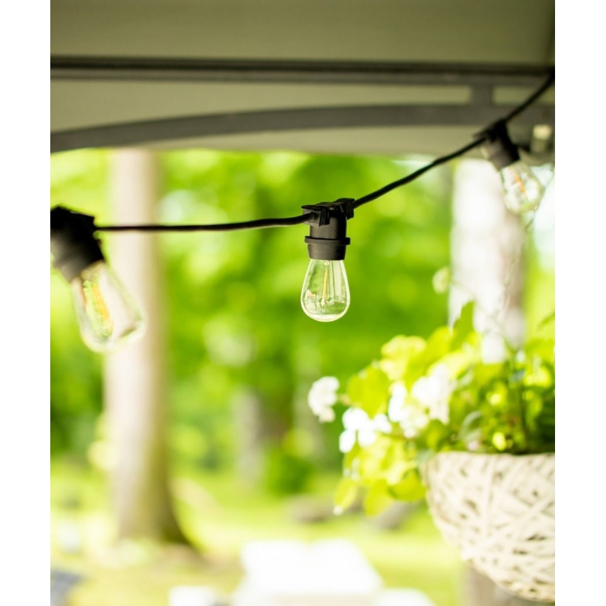 Koristeellinen ketju ulkokäyttöön MIMOSA 20xE27/1,3W/230V IP44 10m