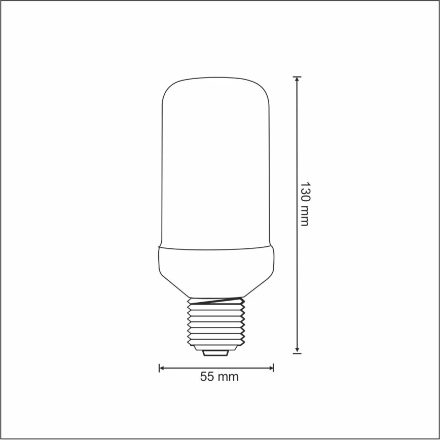 Koristeellinen LED-lamppu FLAME T60 E27/3W/230V 1400K