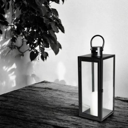 Koristeellinen lyhty 38 cm, musta