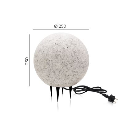 Koristeellinen ulkovalo GARDEN BALL 1xE27 / 40W / 230V IP65 d. 25 cm