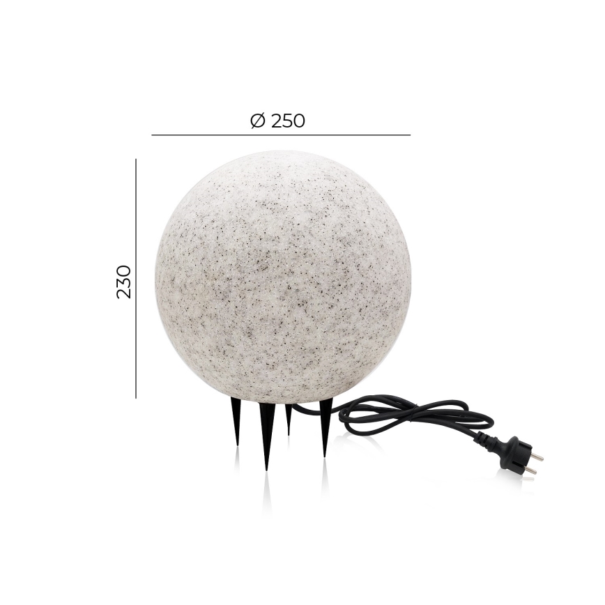 Koristeellinen ulkovalo GARDEN BALL 1xE27 / 40W / 230V IP65 d. 25 cm