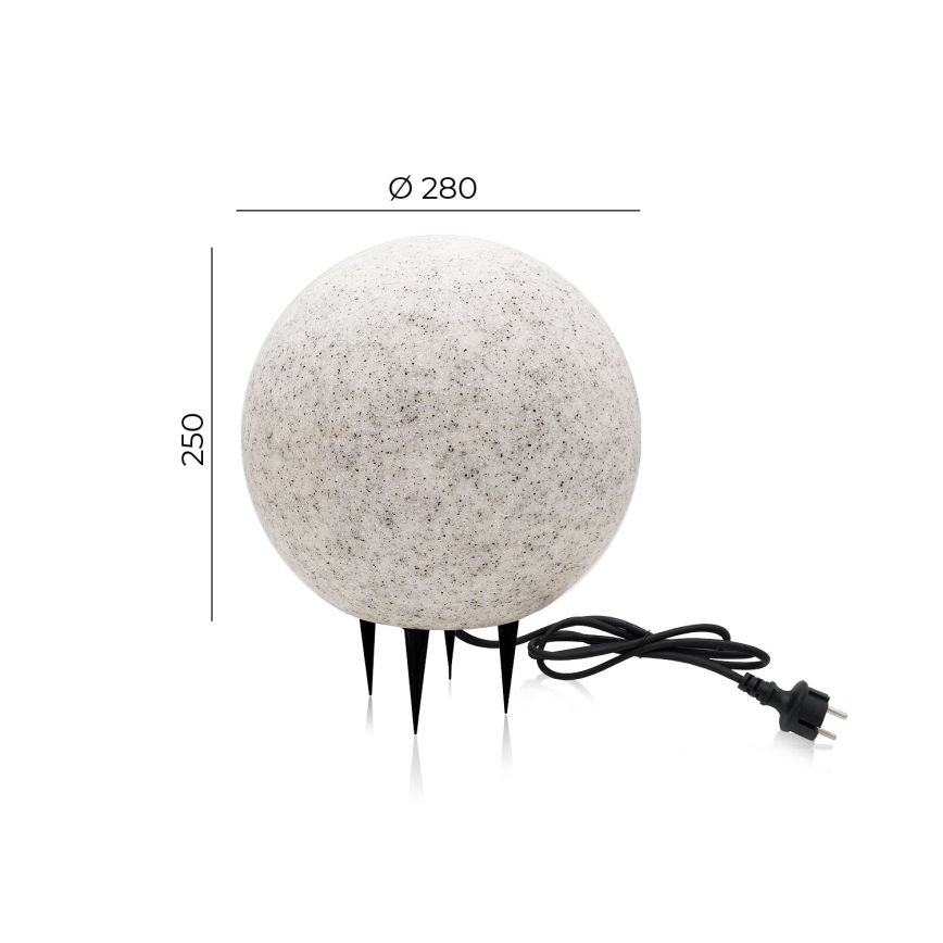 Koristeellinen ulkovalo GARDEN BALL 1xE27 / 40W / 230V IP65 d. 28 cm