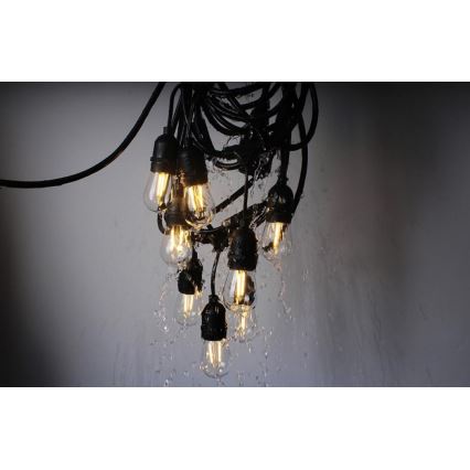 Koristeketju ulkokäyttöön GIRLANDA 10 m 10xE27 / 10W / 230V IP44